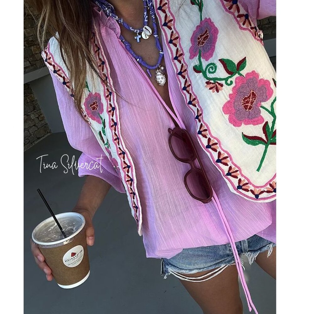 BLOGGER'S FAVE! Zara Embroidered Vest NWT - Picture 9 of 17